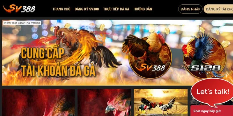 Giao diện siêu đẹp tại trang chủ của nhà cái SV388.