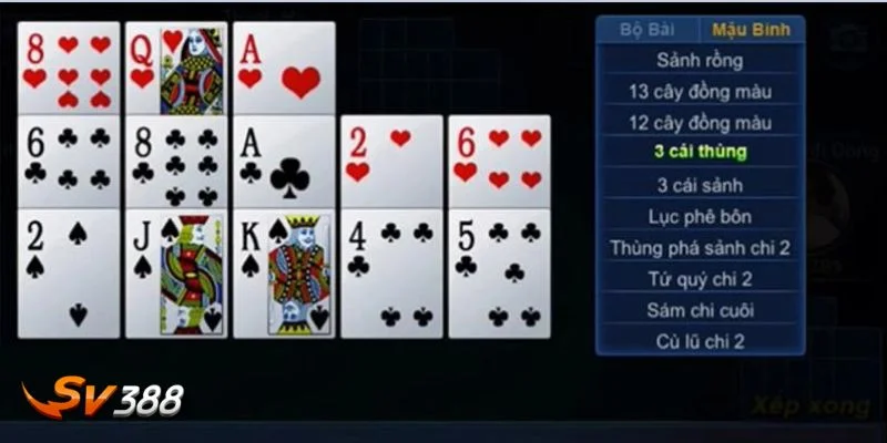 Ván chơi Mậu binh tại SV388 có luật cược được quy định cụ thể.