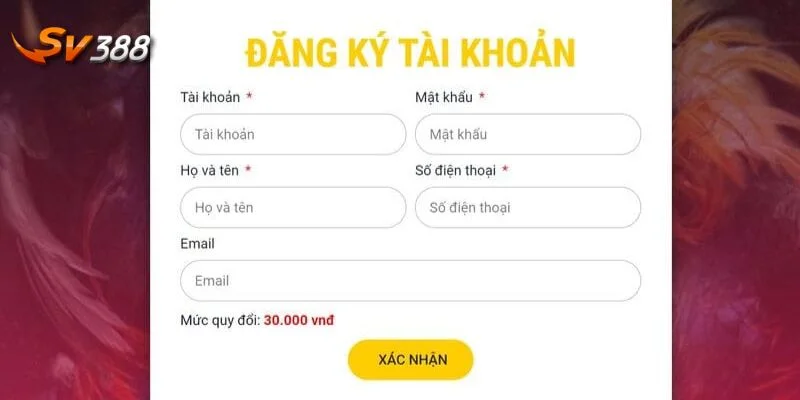 Quy trình đăng ký SV388 siêu đơn giản dành cho mọi người chơi.